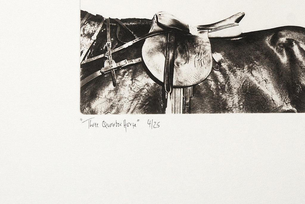 Three Quarter Horse :: Photogravure Etching (framed)